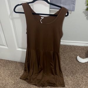 Brown skater dress